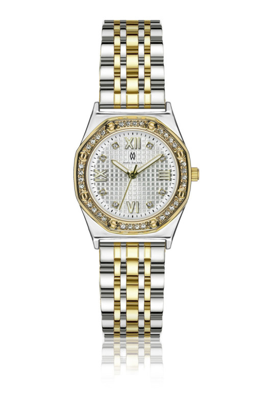 Montre Quartz Femme - Silver/2 tones: silver + gold/Sunray