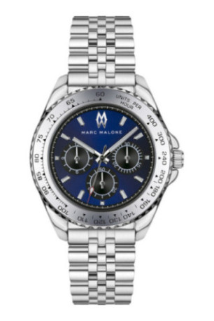 Montre Quartz Homme - Silver/Silver/Blue sunray