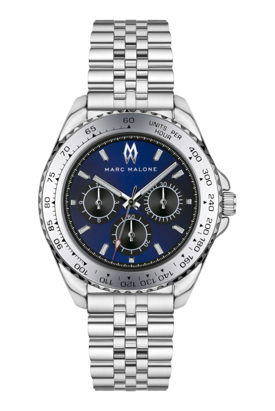 Montre Quartz Homme - Silver/Silver/Blue sunray