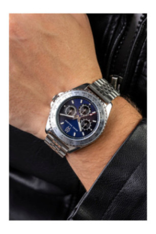 Montre Quartz Homme - Silver/Silver/Blue sunray