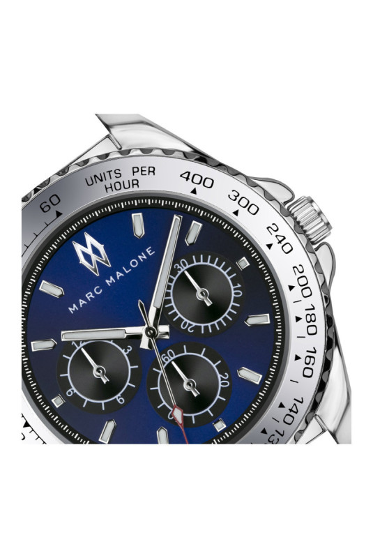 Montre Quartz Homme - Silver/Silver/Blue sunray