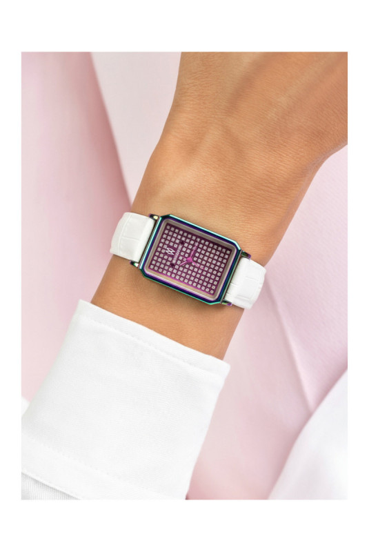 Montre Quartz Femme - Multicolor/Croco white/Multicolor
