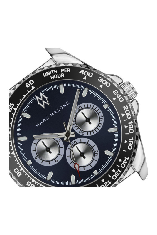 Montre Quartz Homme - Silver/Silver/Blue sunray