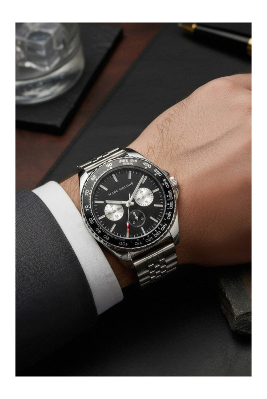 Montre Quartz Homme - Silver/Silver/Black sunray