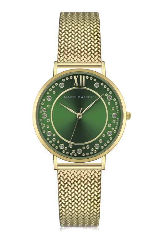 Montre Quartz Femme - Gold/Gold/Green sunray