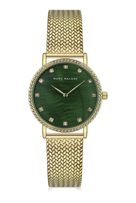 Montre Quartz Femme - Gold/Gold/Green Mother Of Pearl