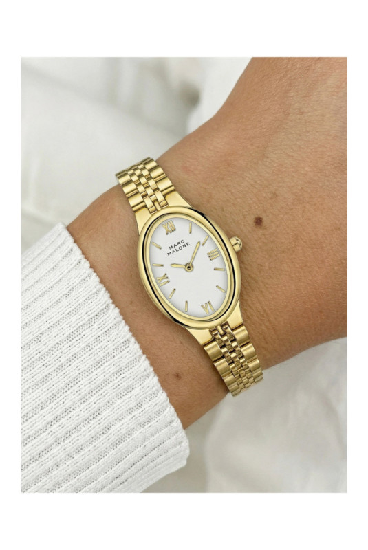 Montre Quartz Femme - Gold/Gold/White