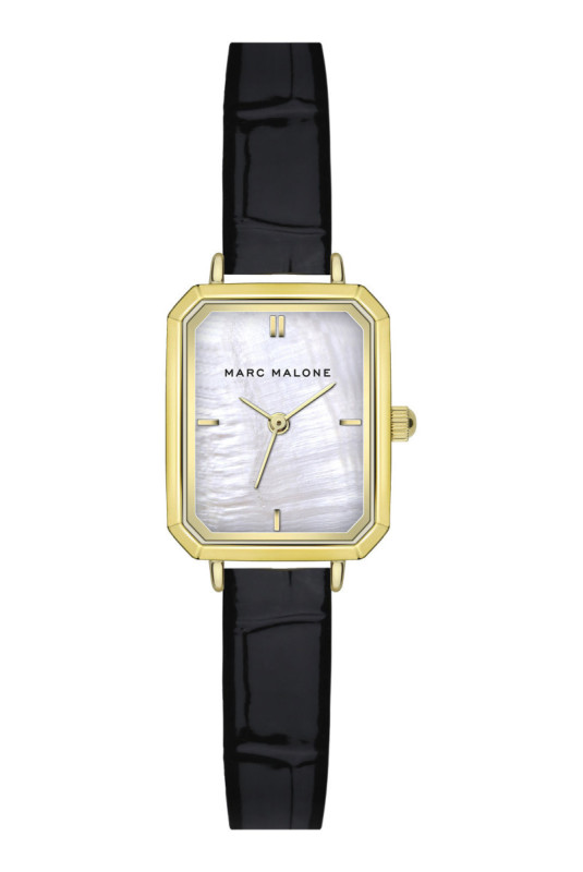 Montre Quartz Femme - Gold/Croco black/White mother of pearl
