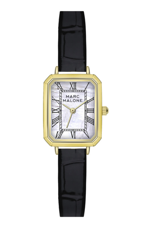 Montre Quartz Femme - Gold/Croco black/White mother of pearl