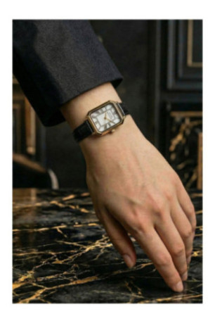 Montre Quartz Femme - Gold/Croco black/White mother of pearl