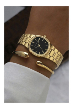 Montre Quartz Femme - Gold/Gold/Black