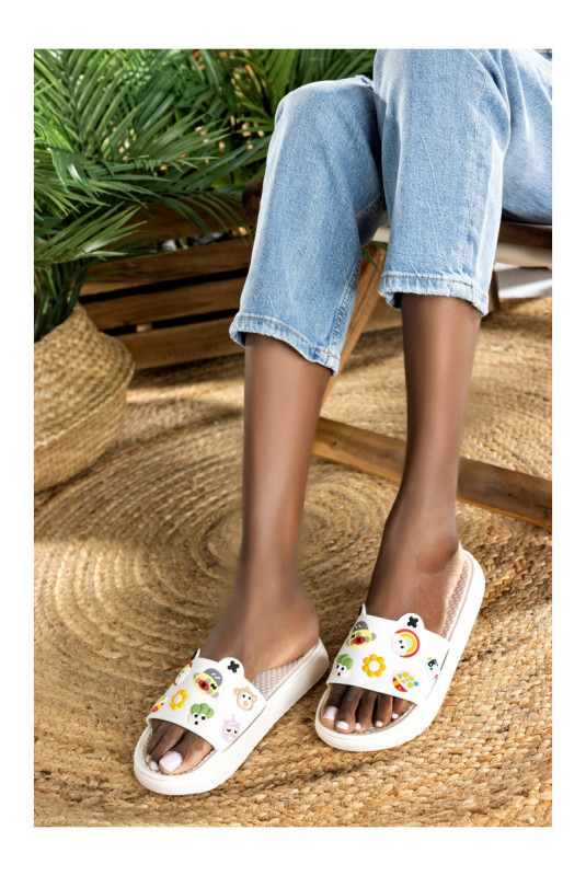 Claquettes - Femme - White