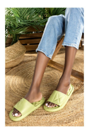 Claquettes - Femme - Green