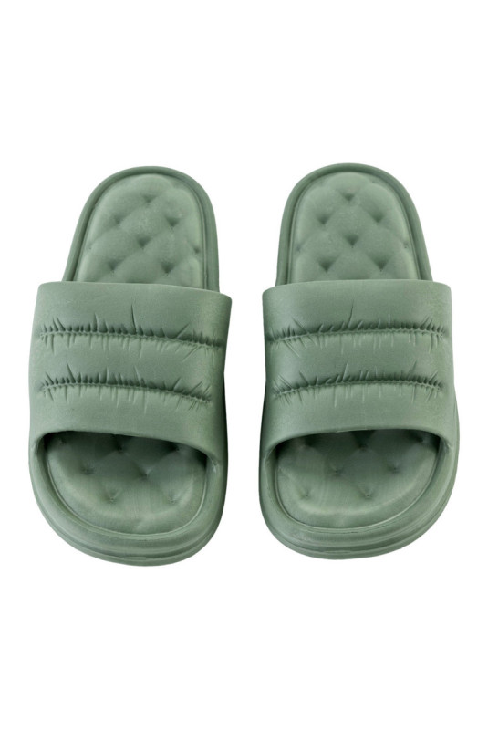Claquettes - Femme - Green