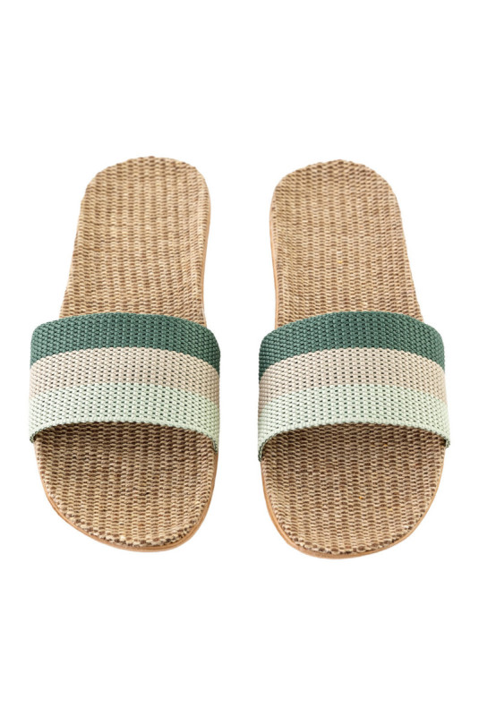 Claquettes - Femme - Green