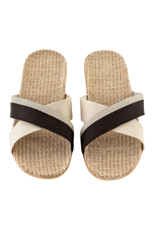 Claquettes - Homme - Brown