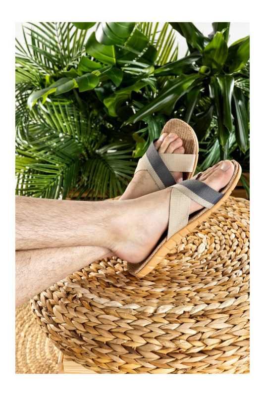 Claquettes - Homme - Grey