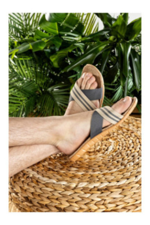 Claquettes - Homme - Grey