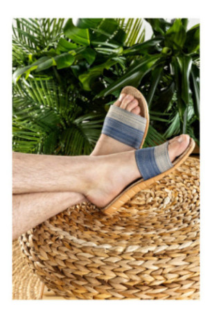 Claquettes - Homme - Blue