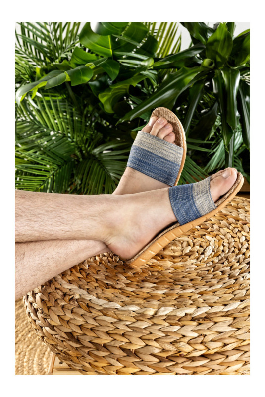 Claquettes - Homme - Blue