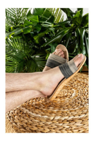 Claquettes - Homme - Grey