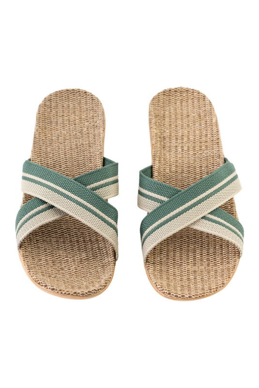 Claquettes - Femme - Green