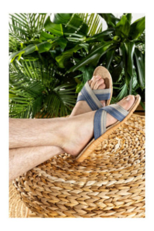 Claquettes - Homme - Blue