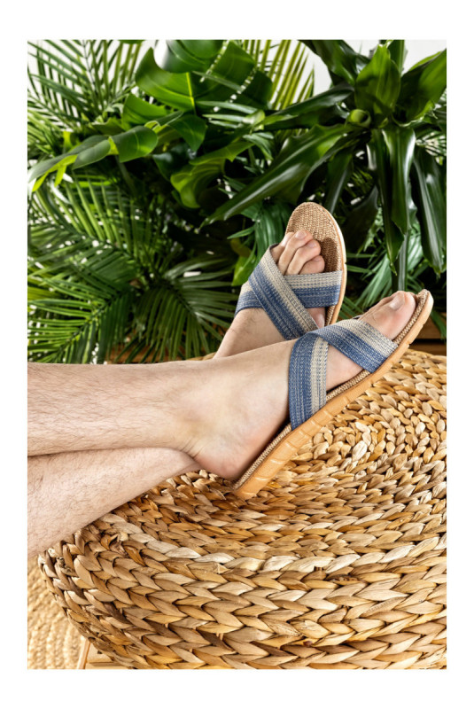 Claquettes - Homme - Blue