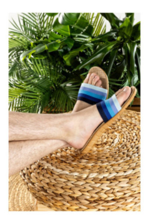 Claquettes - Homme - Blue