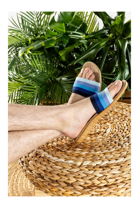 Claquettes - Homme - Blue