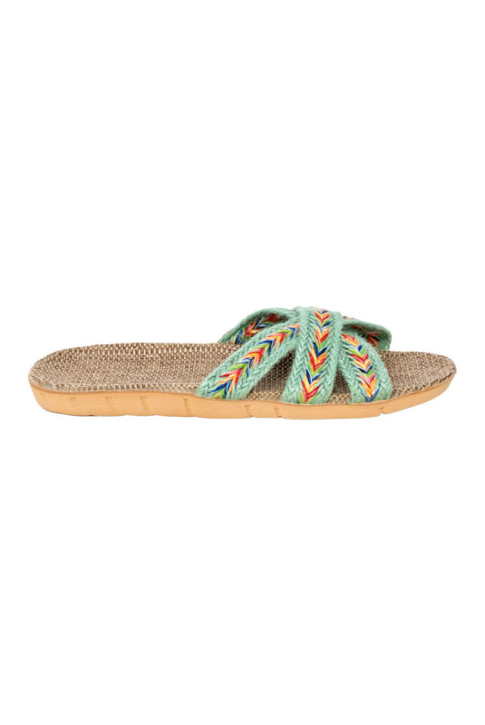 Claquettes - Femme - Green