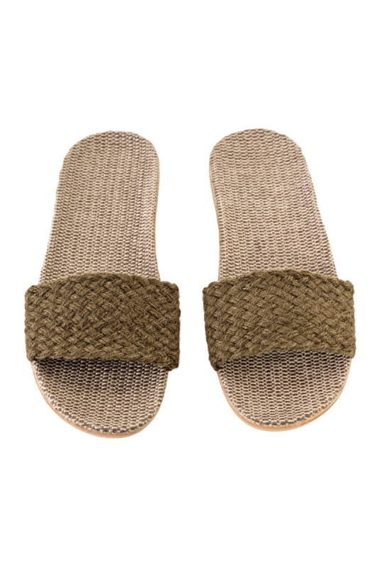 Claquettes - Femme - Brown