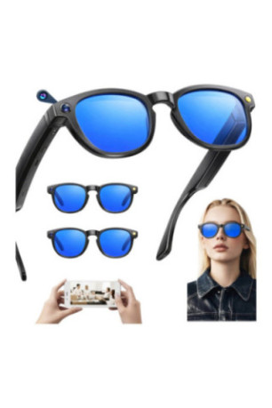 Lunettes intelligentes Futura noir mat et bleu