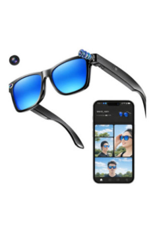 Lunettes intelligentes Futura noir mat et bleu