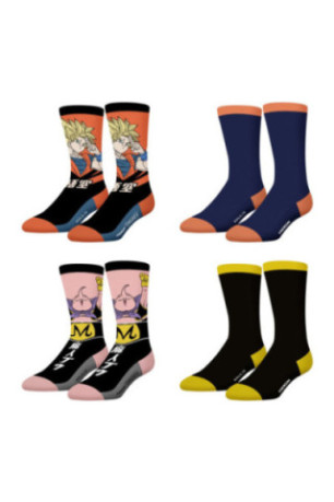 Lot de 4 paires de chaussettes hautes Dragon Ball Z