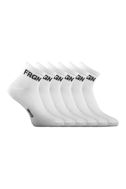 Lot de 6 paires de chaussettes mi-hautes Uni