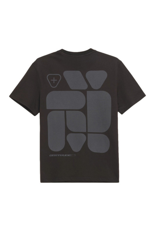 T-shirt Leonce Geometry manches courtes Noir