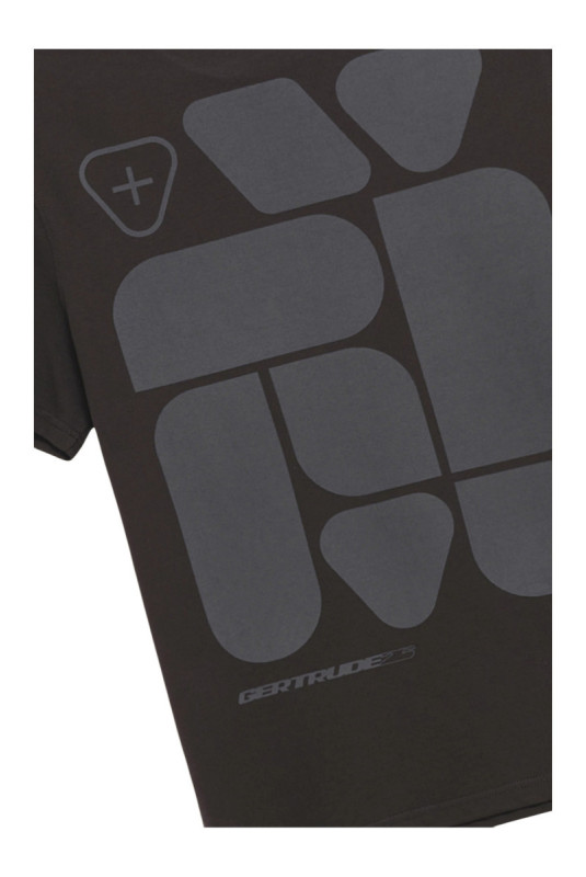 T-shirt Leonce Geometry manches courtes Noir