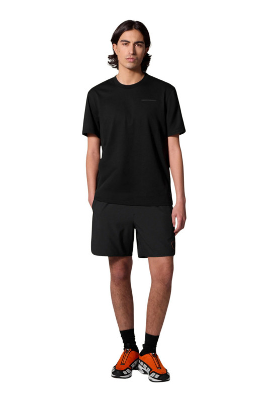 T-shirt Leonce Geometry manches courtes Noir