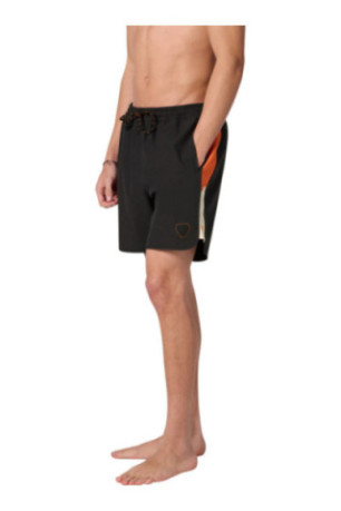 Short de bain Samy noir et orange