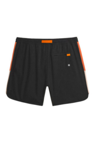 Short de bain Samy noir et orange