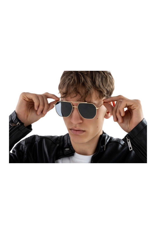 Lunettes de soleil - Grey/Gold/Gold