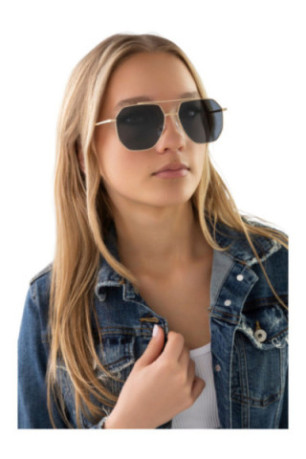Lunettes de soleil - Grey/Gold/Gold