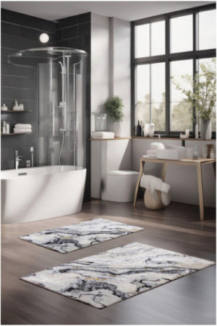 Ensemble de tapis de bain (2 pièces) - Multicolore