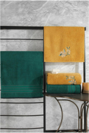 Ensemble de serviettes (4 pièces) - Vert Jaune