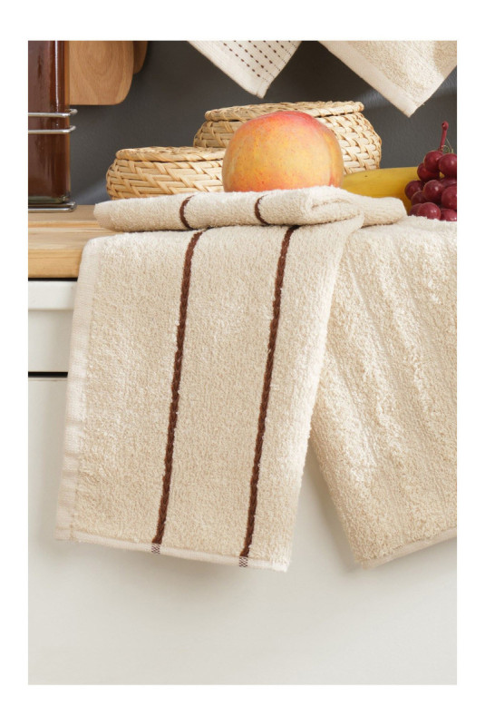 Ensemble de serviettes de toilette (6 pièces) - Beige