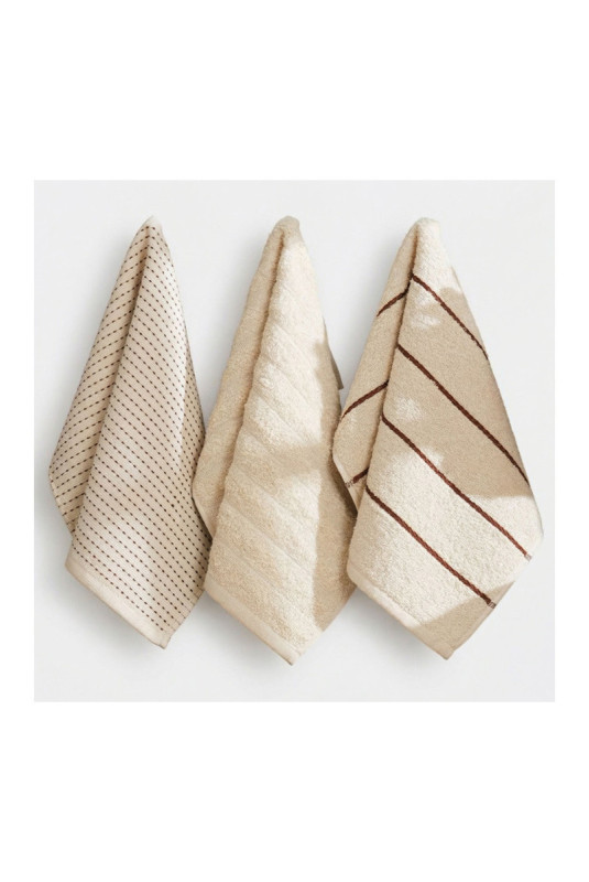 Ensemble de serviettes de toilette (6 pièces) - Beige