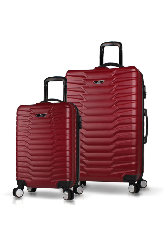 Ensemble de valises (2 pièces) - Rouge bordeaux