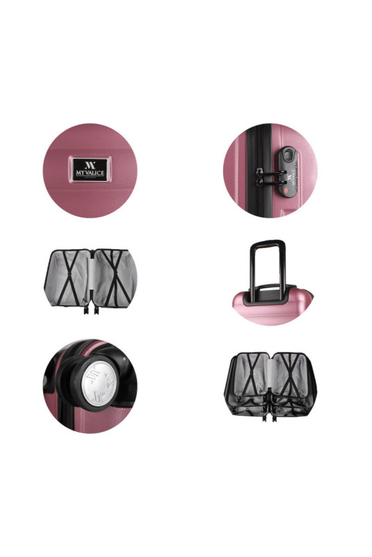 Ensemble de valises (2 pièces) - Or rose