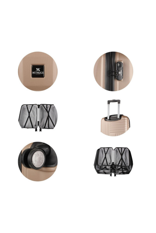 Ensemble de valises (2 pièces) - Or